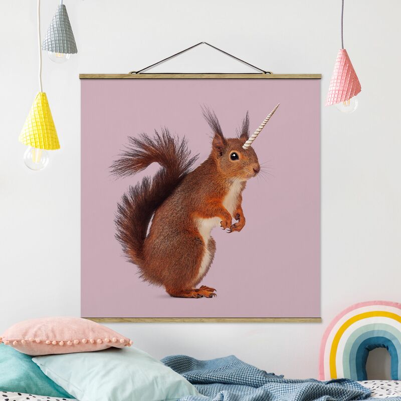 

Imagen de tela - Unicorn Squirrel - Cuadrado 1:1 Dimensión LxA: 35cm x 35cm