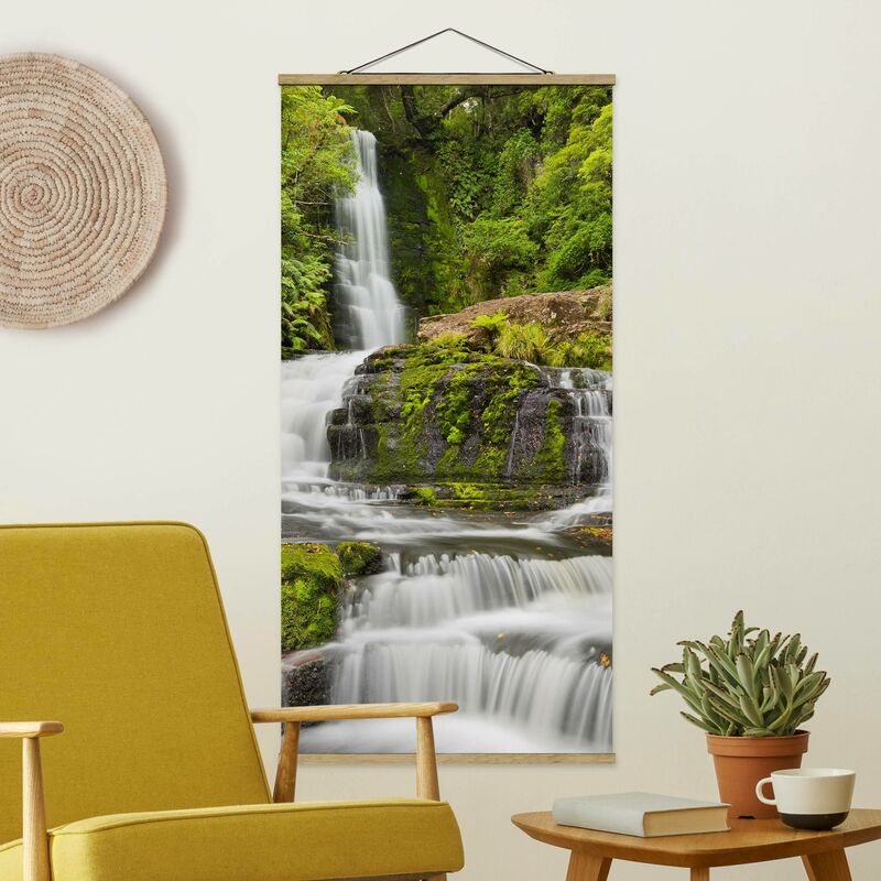 

Imagen de tela - Upper Mclean Falls In New Zealand - Alto 2:1 Dimensión LxA: 100cm x 50cm