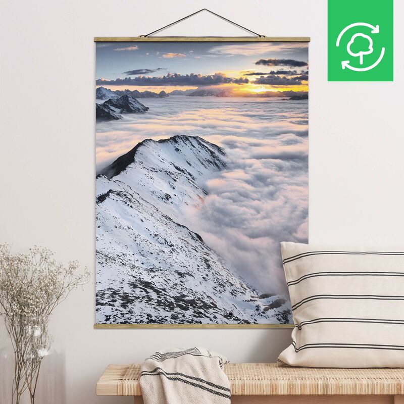 

Imagen de tela - View Of Clouds And Mountains - Alto 4:3 Dimensión LxA: 66.4cm x 50cm