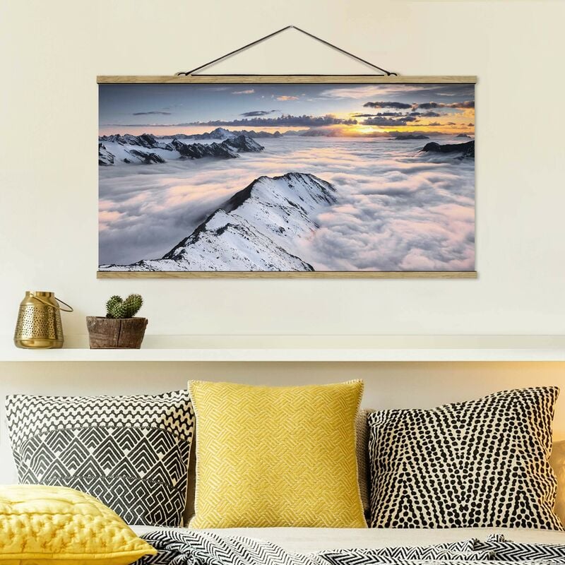 

Imagen de tela - View Of Clouds And Mountains - Apaisado 1:2 Dimensión LxA: 50cm x 100cm
