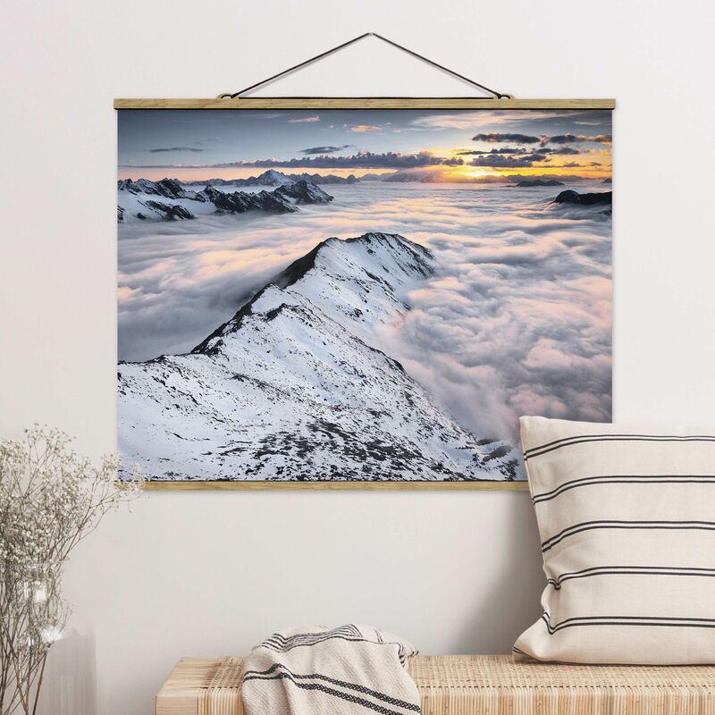 

Imagen de tela - View Of Clouds And Mountains - Apaisado 3:4 Dimensión LxA: 60cm x 80cm