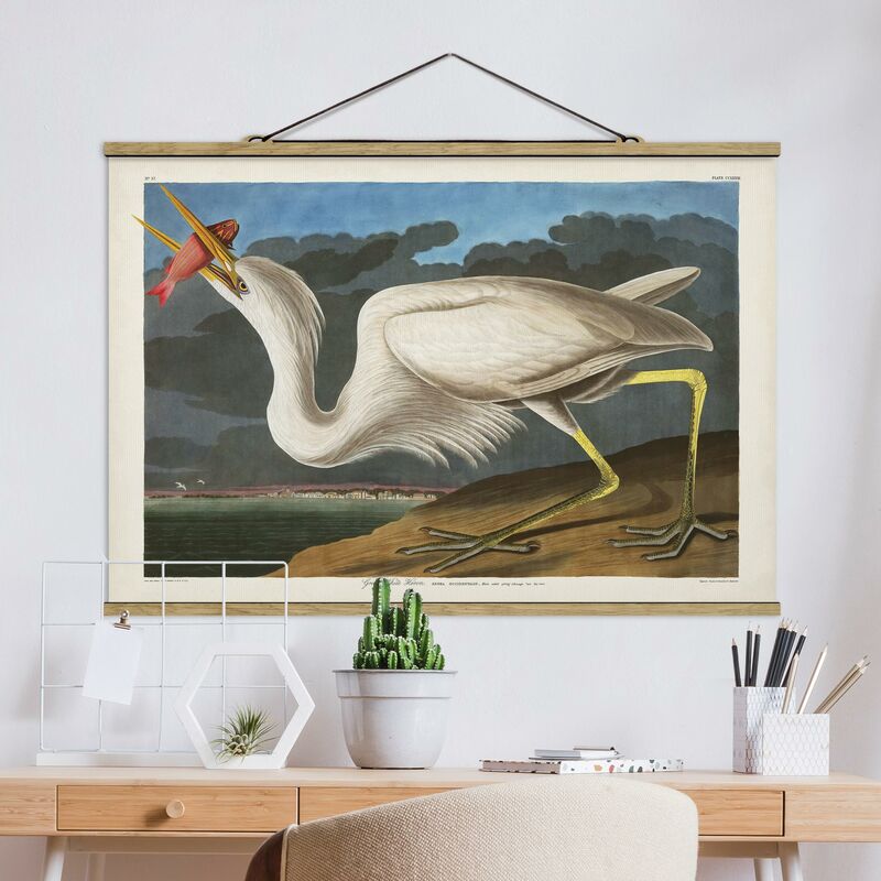 

Imagen de tela - Vintage Board Great White Egret - Apaisado 2:3 Dimensión LxA: 53.5cm x 80cm