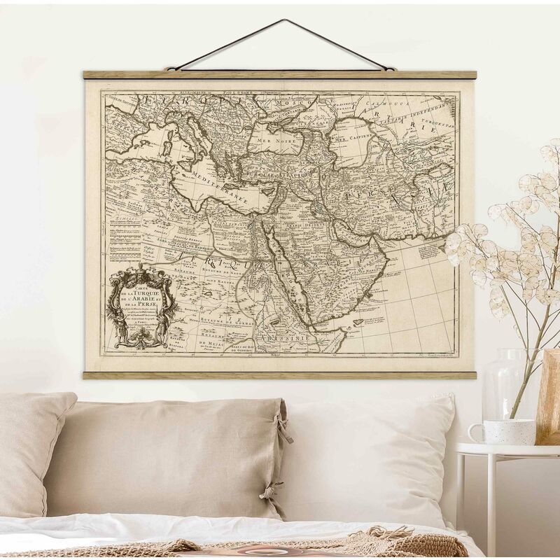 

Imagen de tela - Vintage Map The Middle East - Apaisado 3:4 Dimensión LxA: 26cm x 35cm