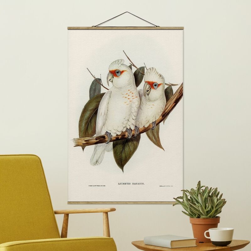 

Imagen de tela - Vintage Illustration White Cockatoo - Alto 3:2 Dimensión LxA: 52.5cm x 35cm