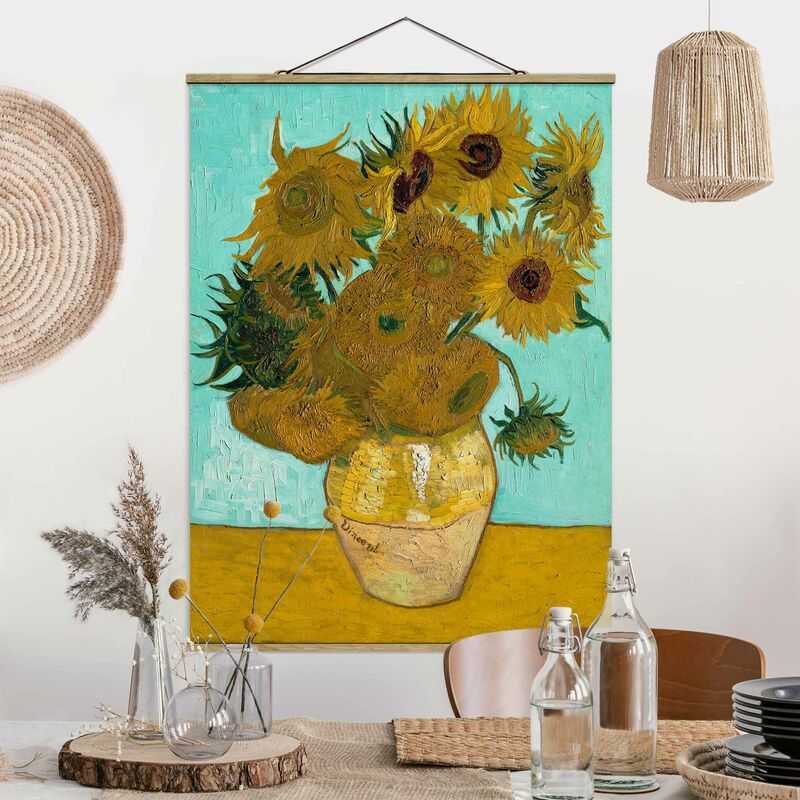 

Imagen de tela - Vincent Van Gogh - Vase With Sunflowers - Alto 4:3 Dimensión LxA: 66.4cm x 50cm