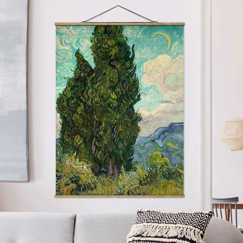 

Imagen de tela - Vincent Van Gogh - Cypresses - Alto 4:3 Dimensión LxA: 46.5cm x 35cm