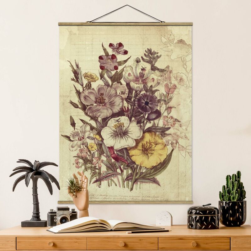 

Imagen de tela - Vintage Letter Bouquet - Alto 4:3 Dimensión LxA: 66.4cm x 50cm