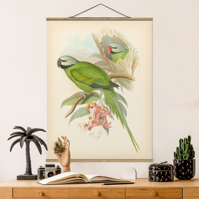 

Imagen de tela - Vintage Illustration Tropical Birds II - Alto 4:3 Dimensión LxA: 46.5cm x 35cm