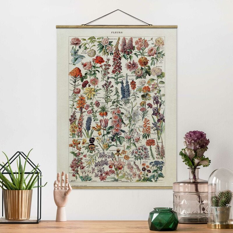 

Imagen de tela - Vintage Board Flowers V - Alto 4:3 Dimensión LxA: 106.5cm x 80cm