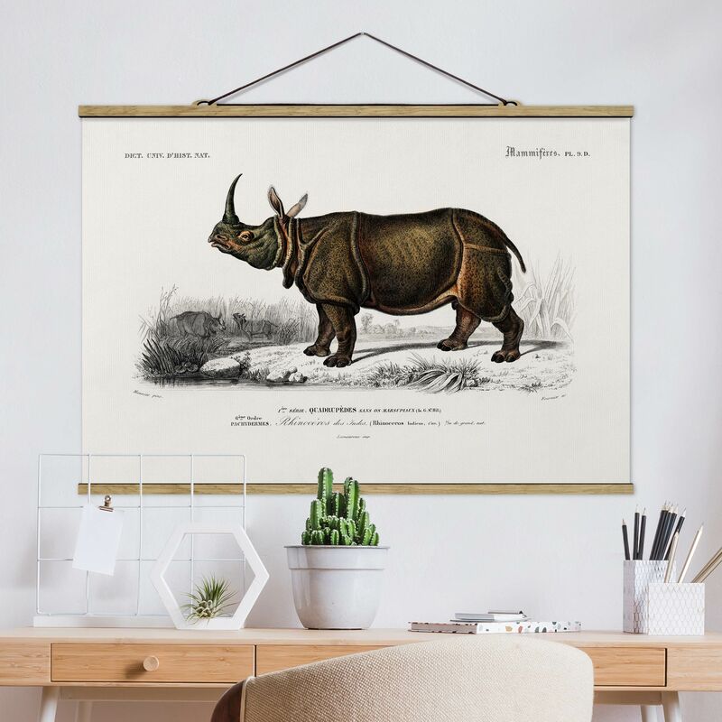 

Imagen de tela - Vintage Board Rhino - Apaisado 2:3 Dimensión LxA: 23.5cm x 35cm