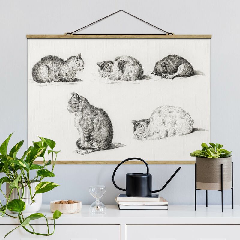 

Imagen de tela - Vintage Drawing Cat I - Apaisado 2:3 Dimensión LxA: 53.5cm x 80cm