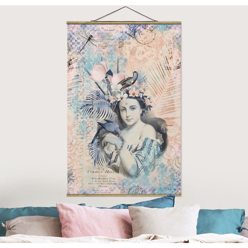 

Imagen de tela - Vintage Collage - Exotic Beauty - Alto 3:2 Dimensión LxA: 75cm x 50cm