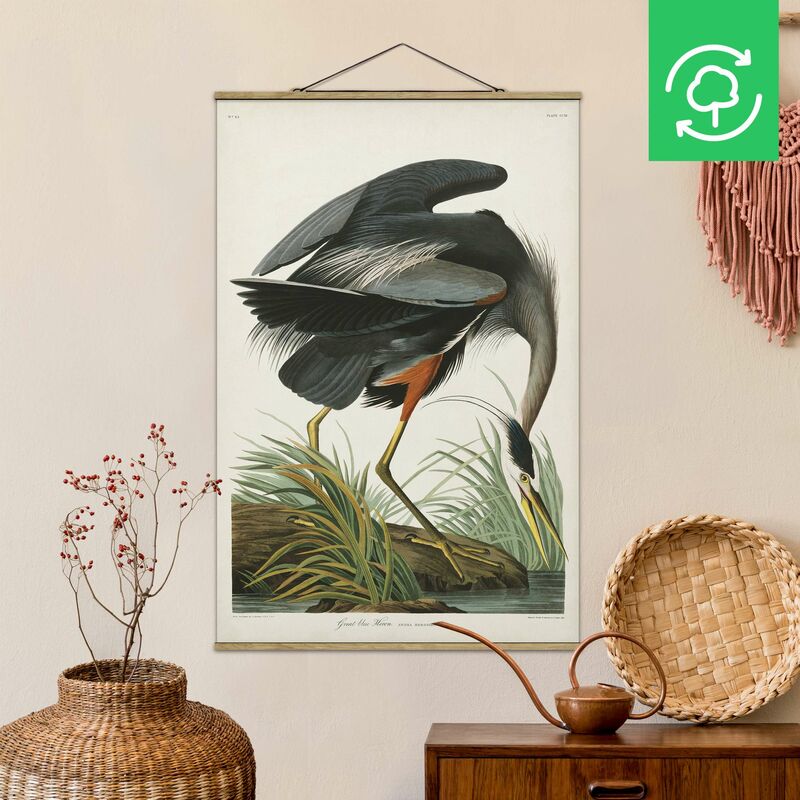 

Imagen de tela - Vintage Board Blue Heron - Alto 3:2 Dimensión LxA: 120cm x 80cm