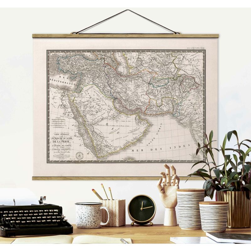 

Imagen de tela - Vintage Map In The Middle East - Apaisado 3:4 Dimensión LxA: 75cm x 100cm