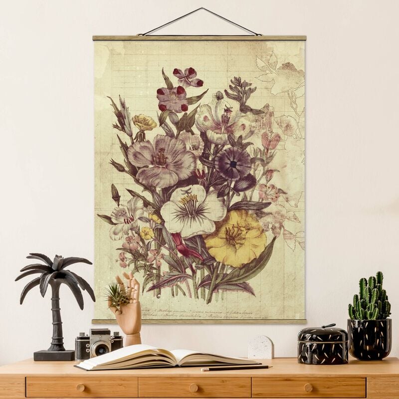 

Imagen de tela - Vintage Letter Bouquet - Alto 4:3 Dimensión LxA: 133.5cm x 100cm