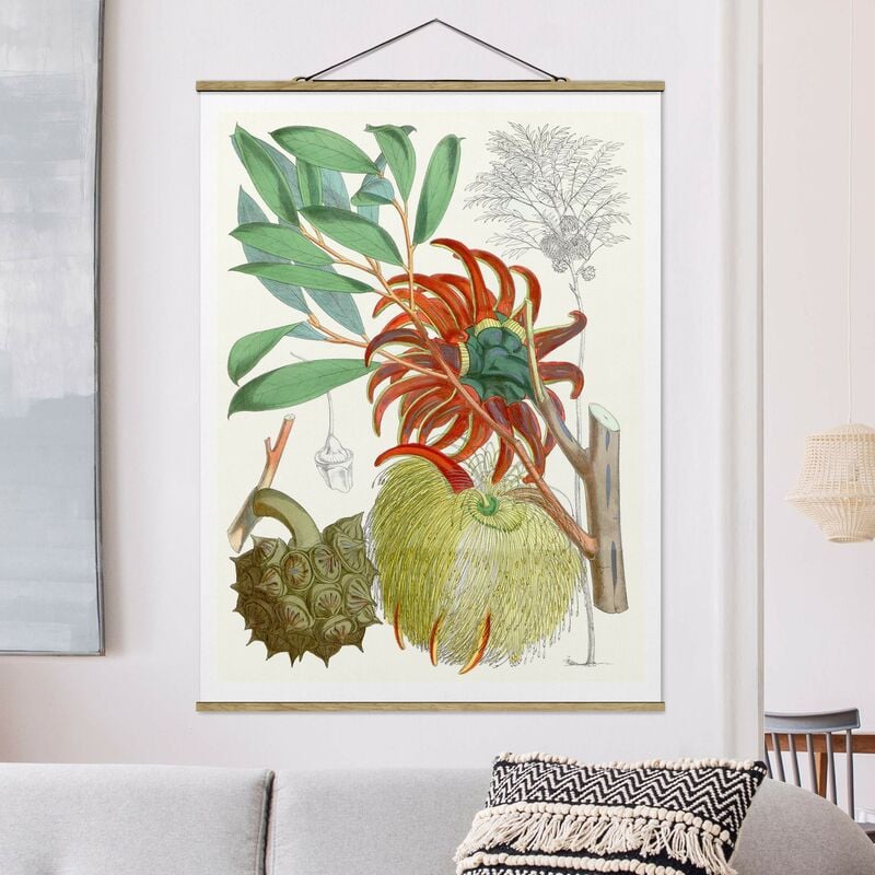 

Imagen de tela - Vintage Illustration Tropical Flowers II - Alto 4:3 Dimensión LxA: 66.4cm x 50cm