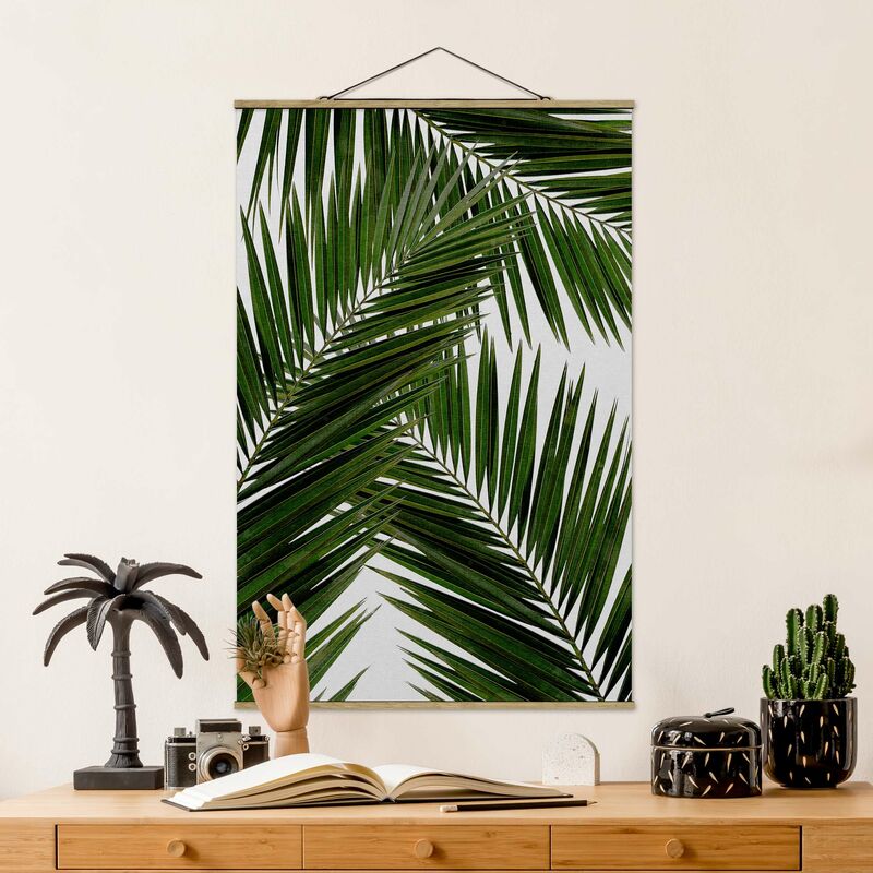 

Imagen de tela - View Through Green Palm Leaves - Alto 3:2 Dimensión LxA: 120cm x 80cm