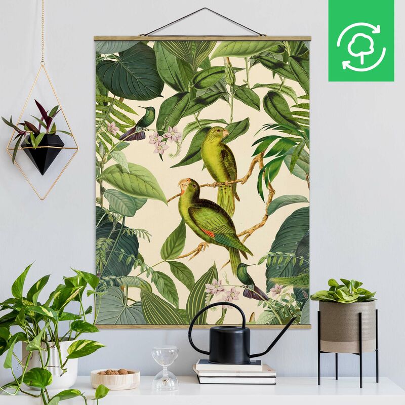 

Imagen de tela - Vintage Collage - Parrots In The Jungle - Alto 4:3 Dimensión LxA: 46.5cm x 35cm