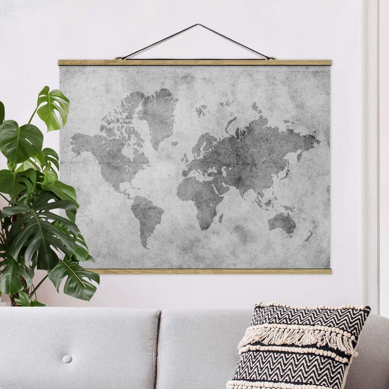 

Imagen de tela - Vintage World Map II - Apaisado 3:4 Dimensión LxA: 26cm x 35cm