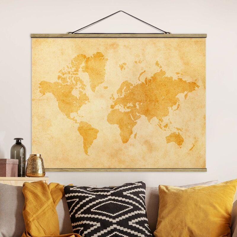 

Imagen de tela - Vintage World Map - Apaisado 3:4 Dimensión LxA: 26cm x 35cm