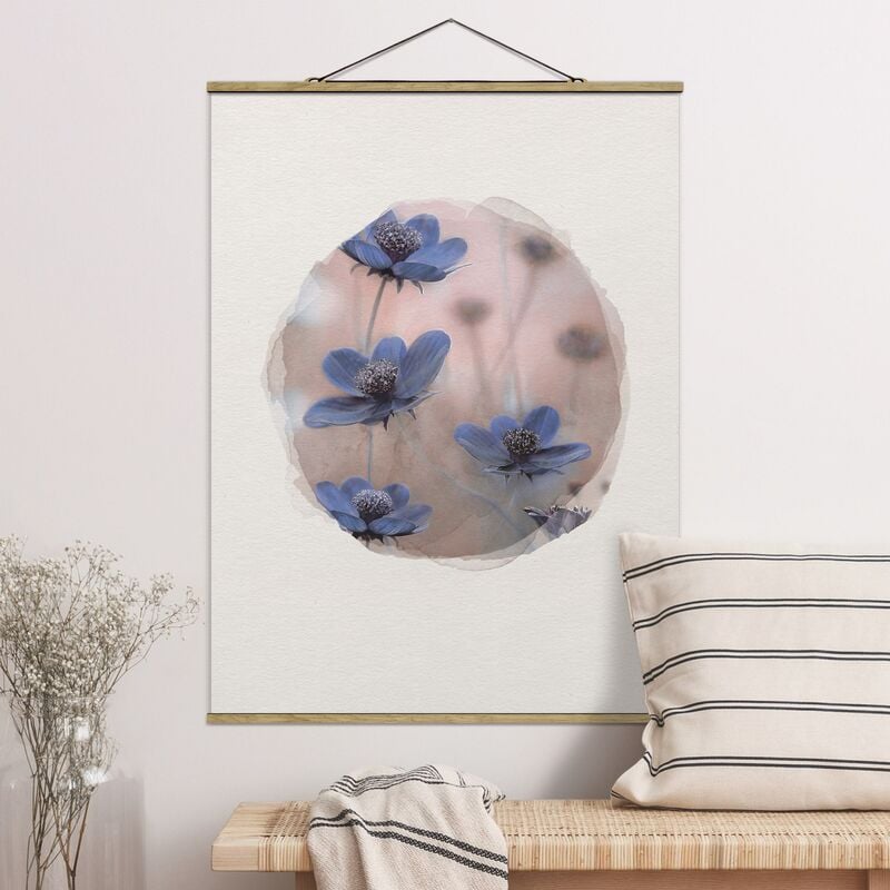 

Imagen de tela - Water Colors - Blue Kosmeen - Alto 4:3 Dimensión LxA: 46.5cm x 35cm