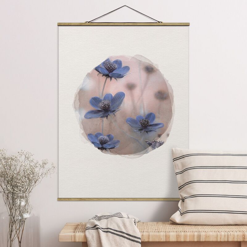 

Imagen de tela - Water Colors - Blue Kosmeen - Alto 4:3 Dimensión LxA: 133.5cm x 100cm