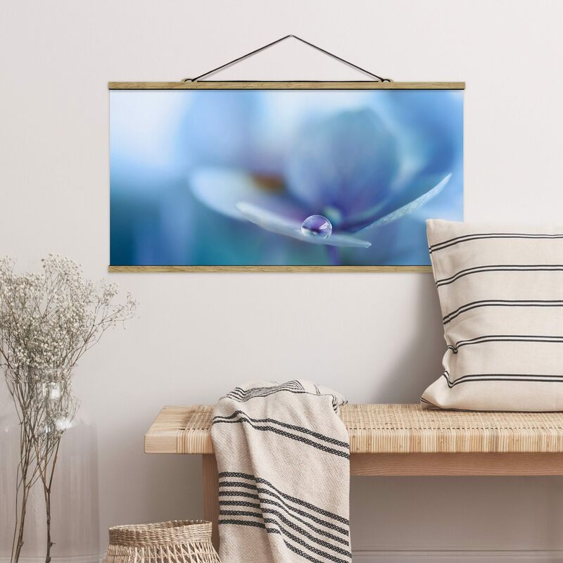 

Imagen de tela - Water Drops Hydrangeas - Apaisado 1:2 Dimensión LxA: 25cm x 50cm