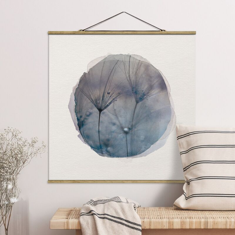 

Imagen de tela - Water Colors - Blue Feathers In The Rain - Cuadrado 1:1 Dimensión LxA: 100cm x 100cm