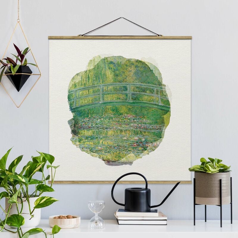 

Imagen de tela - Water Colors - Claude Monet - Japanese Bridge - Cuadrado 1:1 Dimensión LxA: 80cm x 80cm