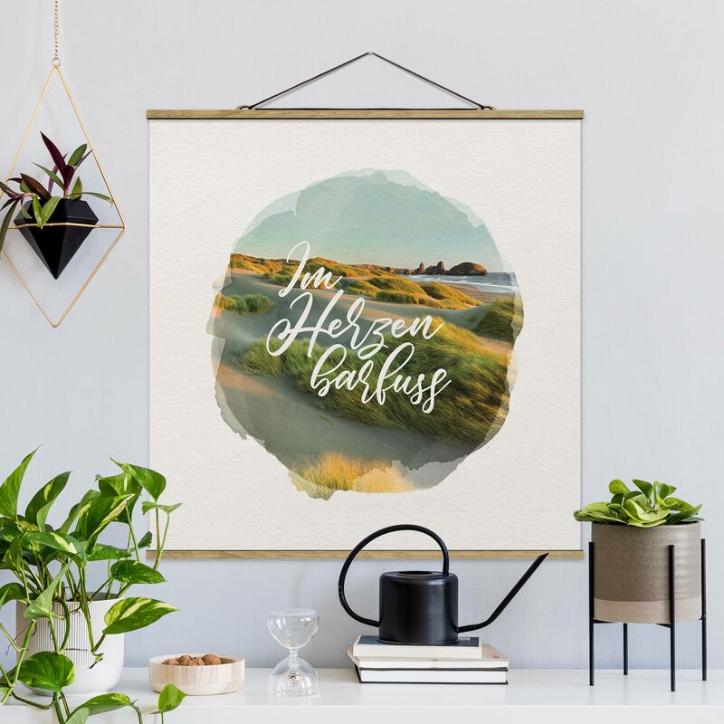 

Imagen de tela - Watercolors - Barefoot In The Heart - Cuadrado 1:1 Dimensión LxA: 100cm x 100cm