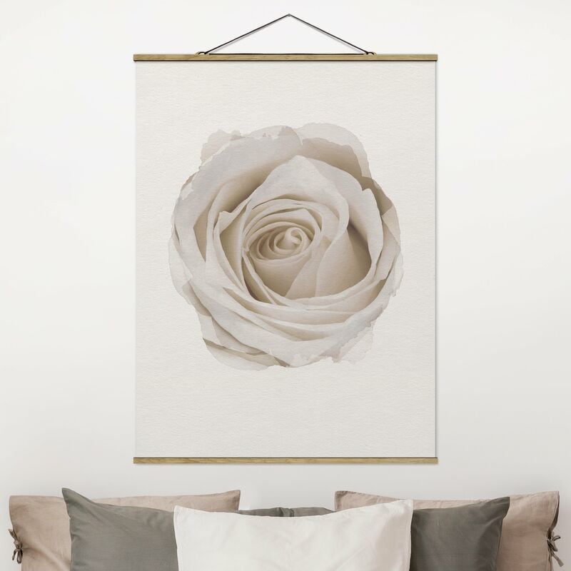 

Imagen de tela - Watercolors - Pretty White Rose - Alto 4:3 Dimensión LxA: 133.5cm x 100cm
