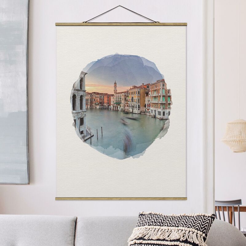 

Imagen de tela - Watercolors - Grand Canal View From The Rialto Bridge Venice - Alto 4:3 Dimensión LxA: 46.5cm x 35cm