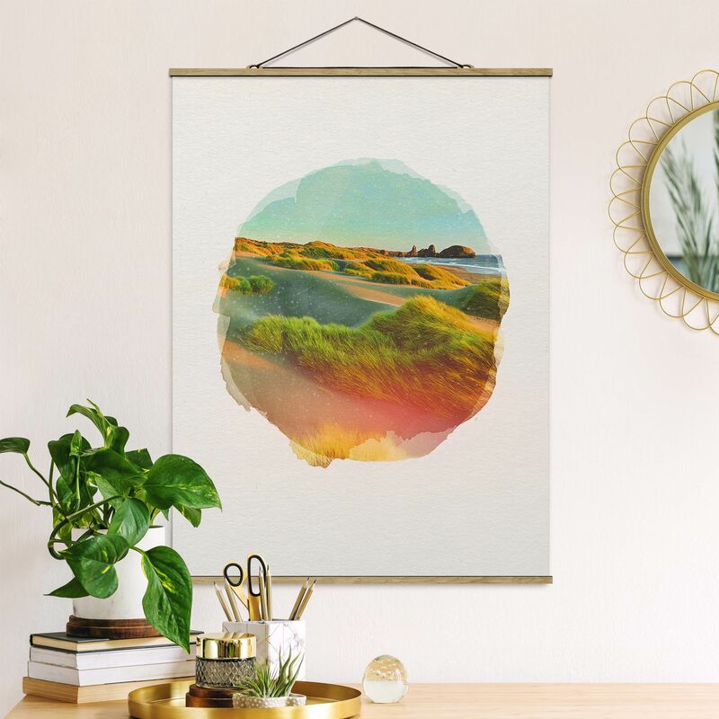 

Imagen de tela - Watercolors - Dunes And Grasses At The Sea - Alto 4:3 Dimensión LxA: 46.5cm x 35cm