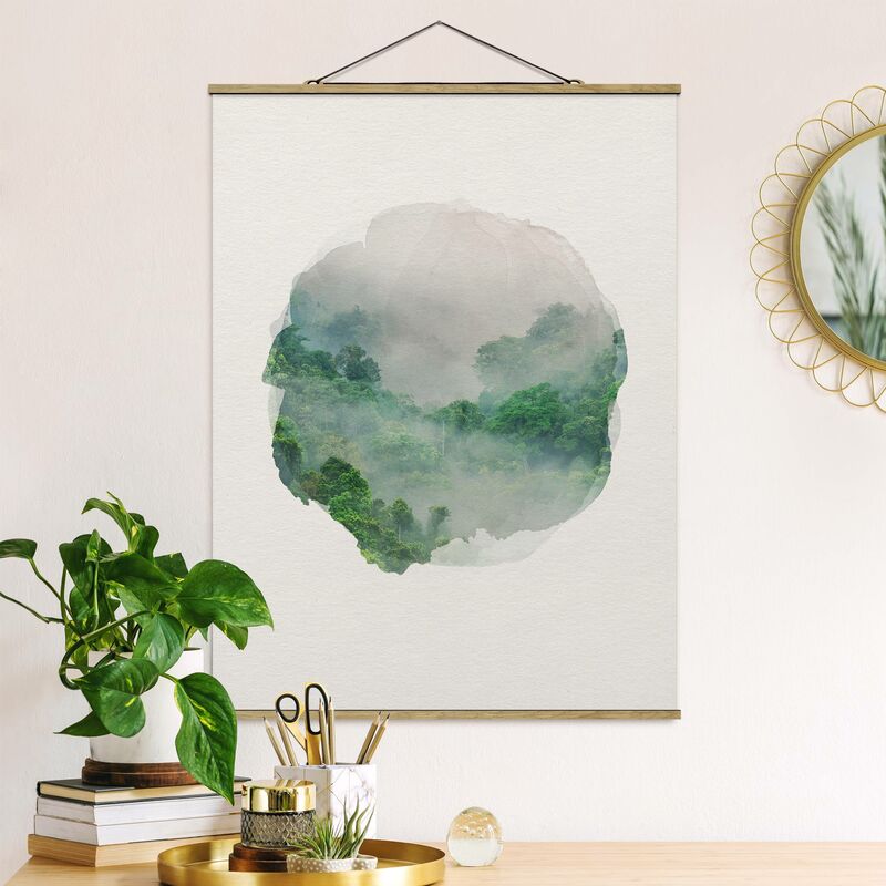 

Imagen de tela - Watercolors - Jungle In The Mist - Alto 4:3 Dimensión LxA: 66.4cm x 50cm