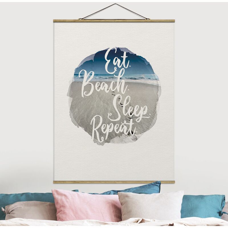 

Imagen de tela - Watercolors - Eat.Beach.Sleep.Repeat. - Alto 4:3 Dimensión LxA: 133.5cm x 100cm