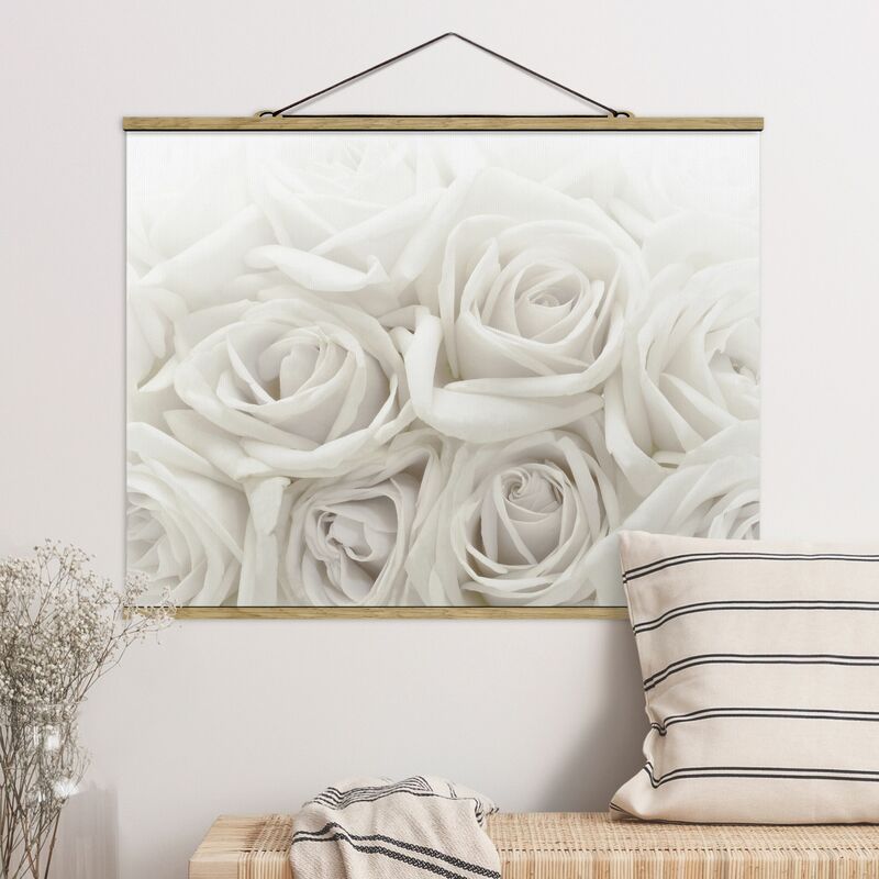 

Imagen de tela - White Roses - Apaisado 3:4 Dimensión LxA: 75cm x 100cm