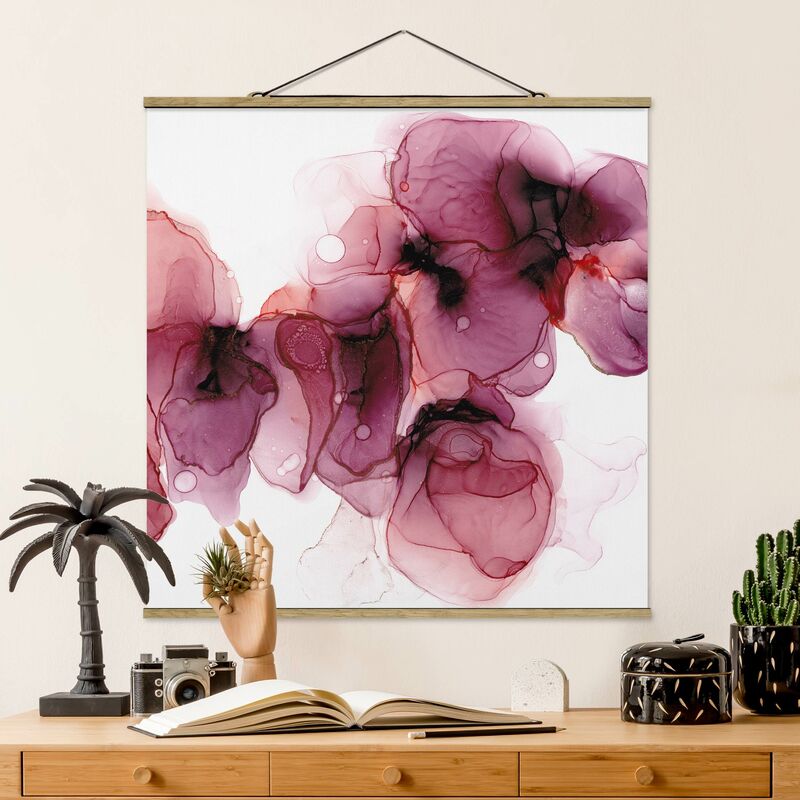 

Imagen de tela - Wild Flowers In Purple And Gold - Cuadrado 1:1 Dimensión LxA: 80cm x 80cm
