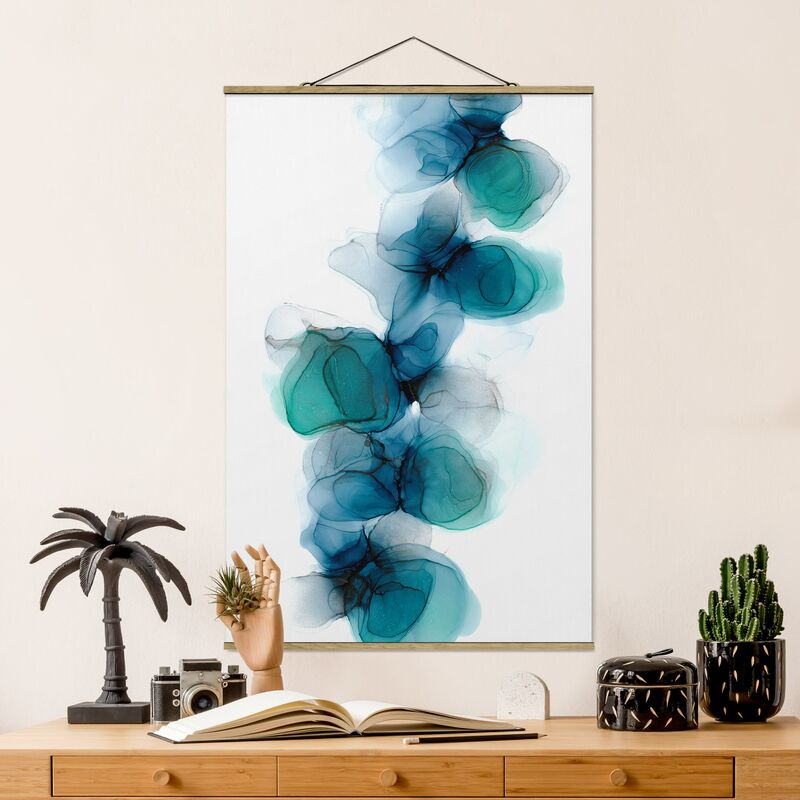 

Imagen de tela - Wild Flowers In Blue And Gold - Alto 3:2 Dimensión LxA: 52.5cm x 35cm