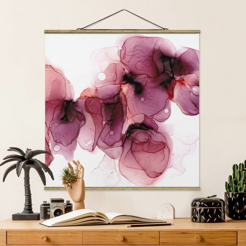 

Imagen de tela - Wild Flowers In Purple And Gold - Cuadrado 1:1 Dimensión LxA: 100cm x 100cm