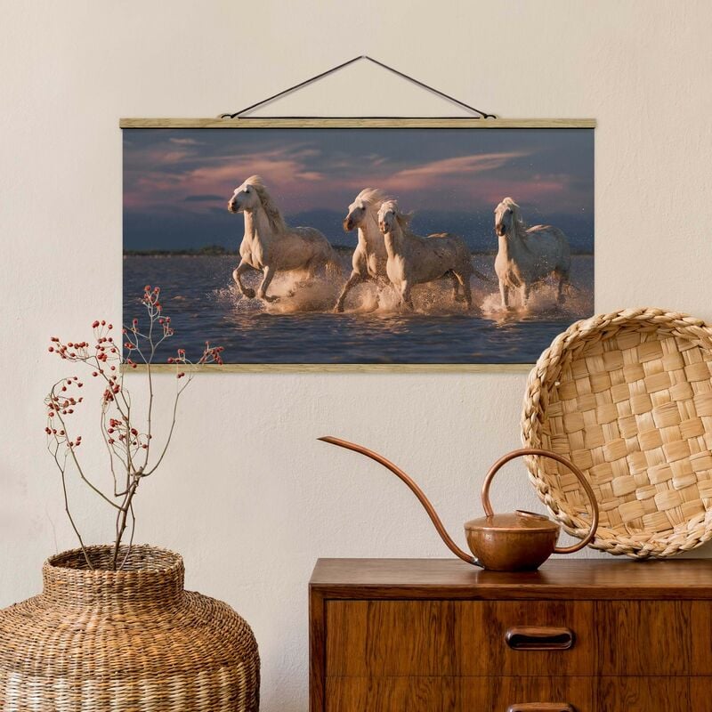 

Imagen de tela - Wild Horses In Kamargue - Apaisado 1:2 Dimensión LxA: 40cm x 80cm