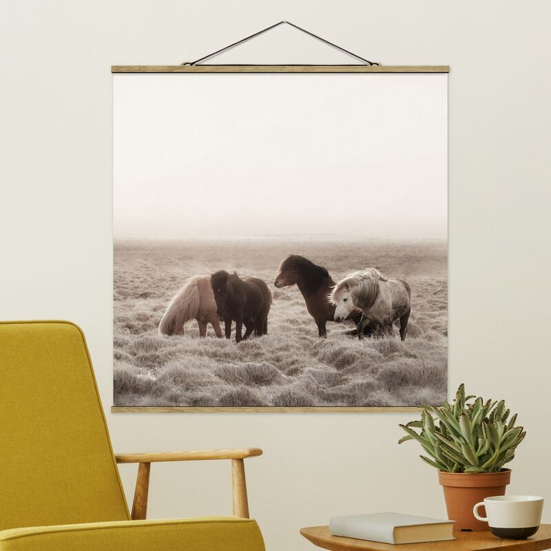 

Imagen de tela - Wild Icelandic Horse - Cuadrado 1:1 Dimensión LxA: 35cm x 35cm