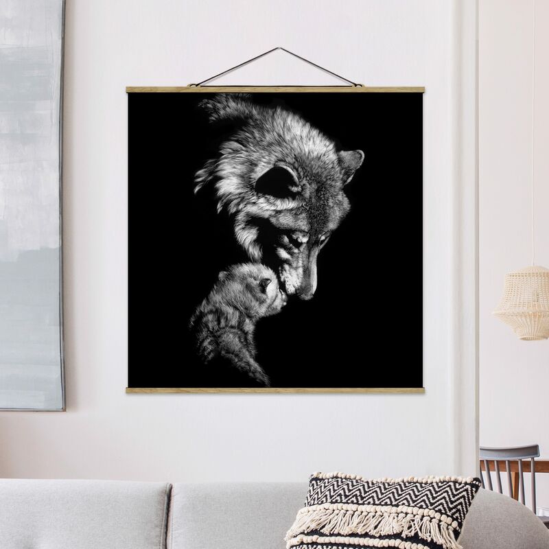 

Imagen de tela - Wolf In The Dark - Cuadrado 1:1 Dimensión LxA: 50cm x 50cm