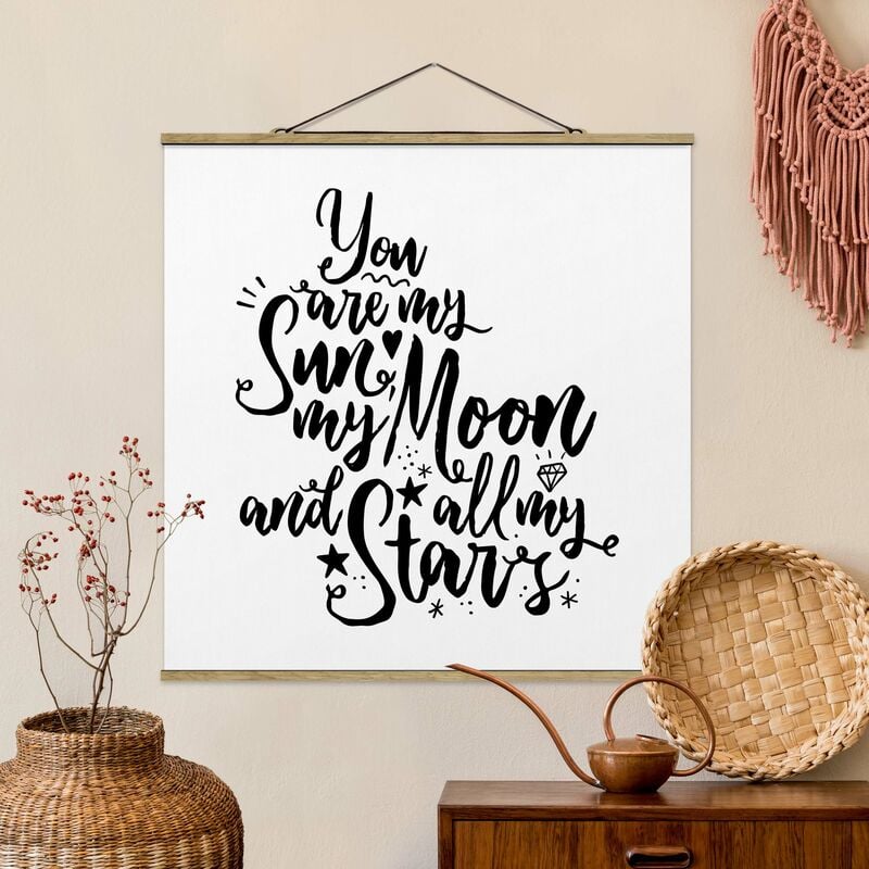 

Imagen de tela - You Are My Sun, My Moon And All My Stars - Cuadrado 1:1 Dimensión LxA: 80cm x 80cm