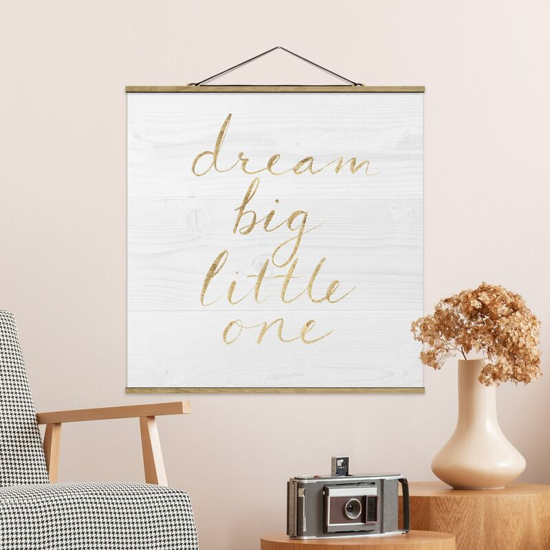 

Imagen de tela - Wooden Wall White - Dream Big - Cuadrado 1:1 Dimensión LxA: 35cm x 35cm