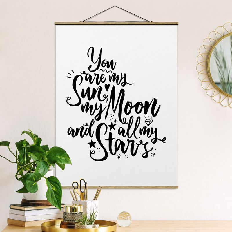 

Imagen de tela - You Are My Sun, My Moon And All My Stars - Alto 4:3 Dimensión LxA: 46.5cm x 35cm