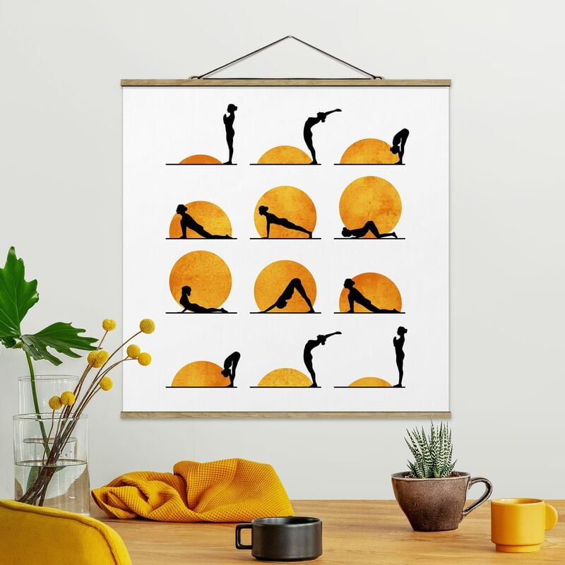 

Imagen de tela - Yoga - Sun Salutation - Cuadrado 1:1 Dimensión LxA: 100cm x 100cm