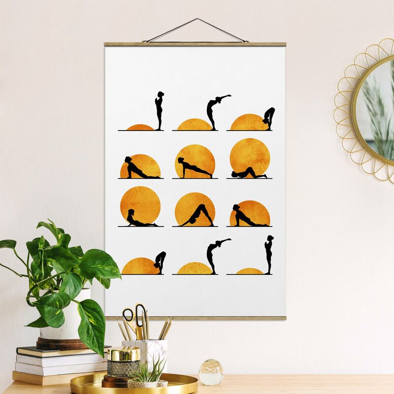 

Imagen de tela - Yoga - Sun Salutation - Alto 3:2 Dimensión LxA: 150cm x 100cm