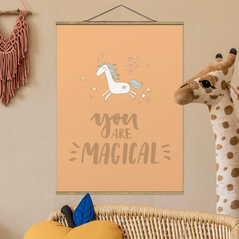 

Imagen de tela - You Are Magical Unicorn - Alto 4:3 Dimensión LxA: 133.5cm x 100cm