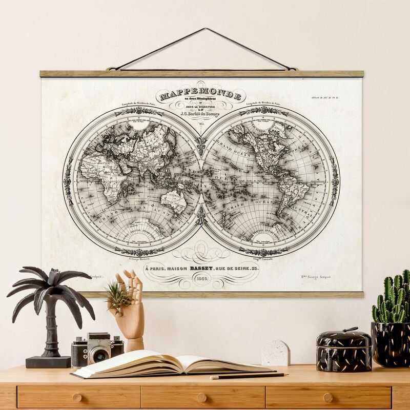 

Imagen de tela - World Map - French Map Of The Cap Region Of 1848 - Apaisado 2:3 Dimensión LxA: 66.5cm x 100cm