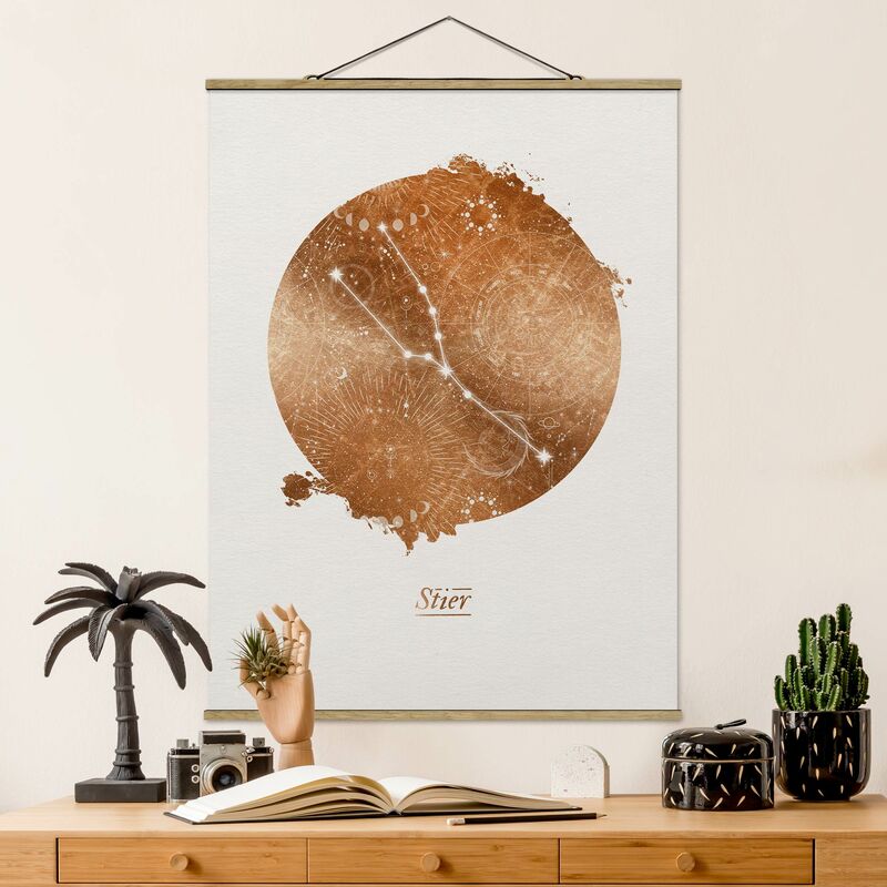 

Imagen de tela - Zodiac Sign Taurus Gold - Alto 4:3 Dimensión LxA: 106.5cm x 80cm